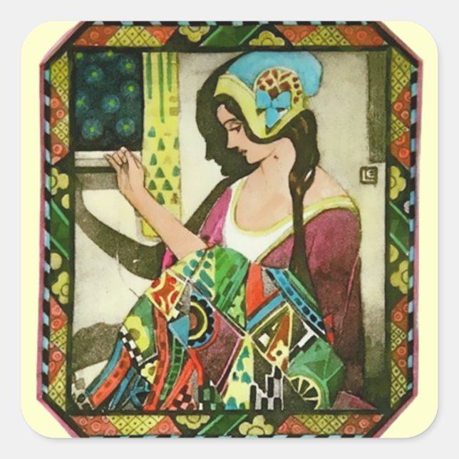 The Quilter Square Sticker (Front)