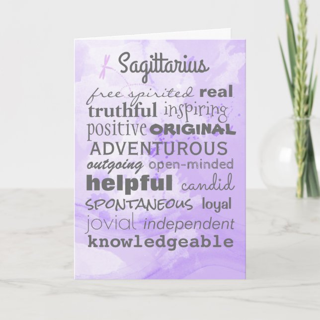The Quintessential Sagittarius Birthday Card (Front)