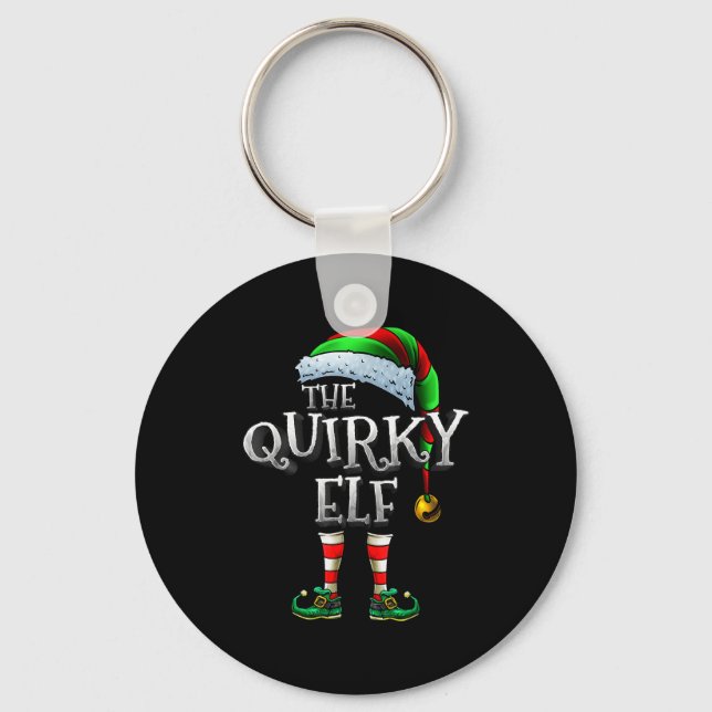 The Quirky Elf Shirt Matching Family Quirky Christ Key Ring (Front)