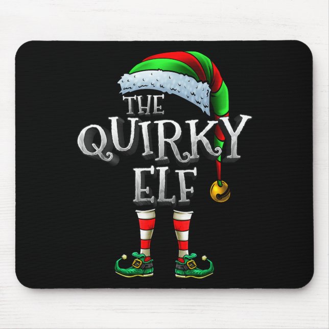 The Quirky Elf Shirt Matching Family Quirky Christ Mouse Mat (Front)