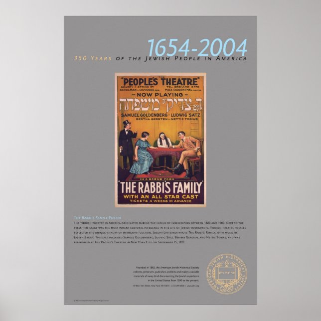 The Rabbi's Family Theater Poster (Front)