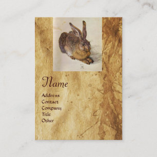 THE RABBIT ( Young Hare ) Monogram Business Card