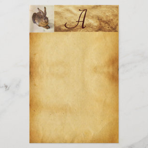 THE RABBIT ( Young Hare ) Monogram Stationery