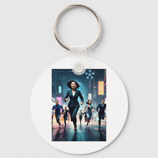 The Race To Success Sticker  Key Ring (Front)
