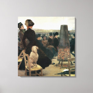 The Races at Auteuil, part of a triptych (oil on c Canvas Print