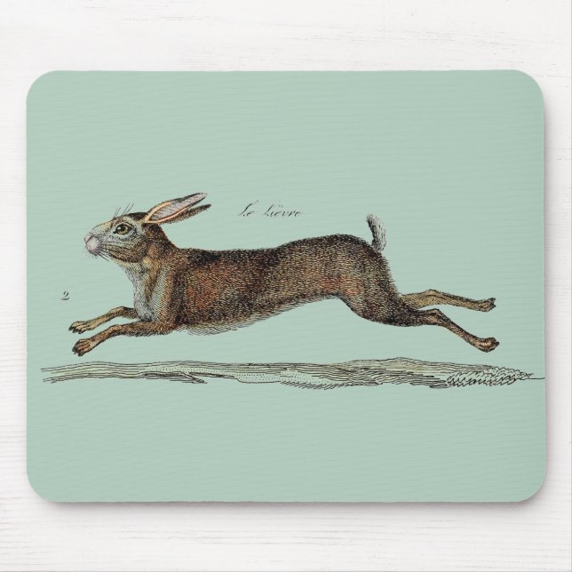 The Racing Hare at Easter Mouse Mat (Front)