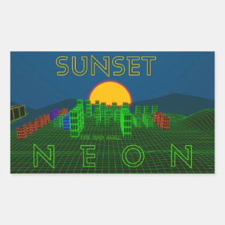The Rad Mall "SUNSET NEON" Stickers (x4)