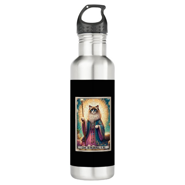 The Ragdoll Cat Tarot Card Cat  710 Ml Water Bottle (Front)