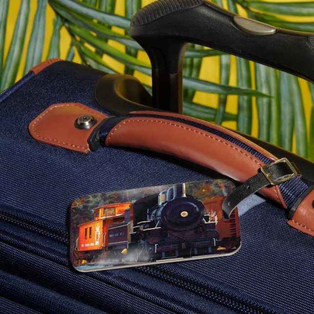 The Rail Yard - Steam Train  Luggage Tag (Front Insitu 3)