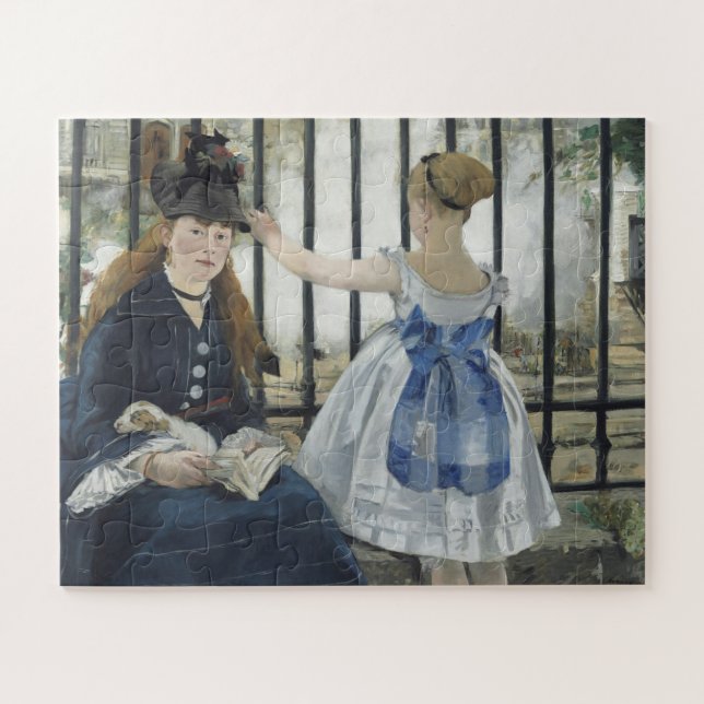 The Railroad - Manet Impressionist Painting Art Jigsaw Puzzle (Horizontal)
