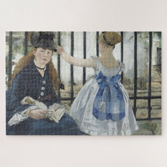 The Railroad - Manet Impressionist Painting Art Jigsaw Puzzle (Horizontal)