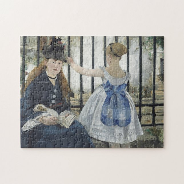 The Railroad - Manet Impressionist Painting Art Jigsaw Puzzle (Horizontal)