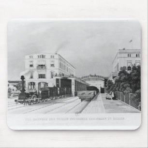 The railway station of the train Berlin-Potsdam Mouse Mat