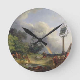 The Rainbow, 1784 (oil on canvas) Round Clock