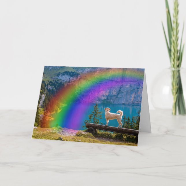 The Rainbow Bridge Poem, In Memory of a Pet... Thank You Card (Front)