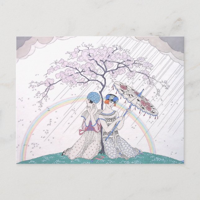 The Rainbow by George Barbier Postcard (Front)