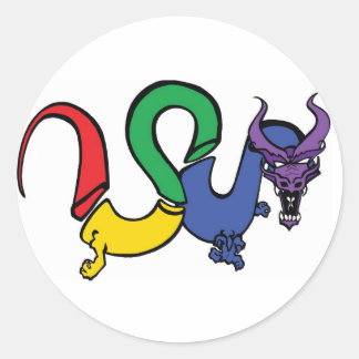 The Rainbow Dragon Network Classic Round Sticker