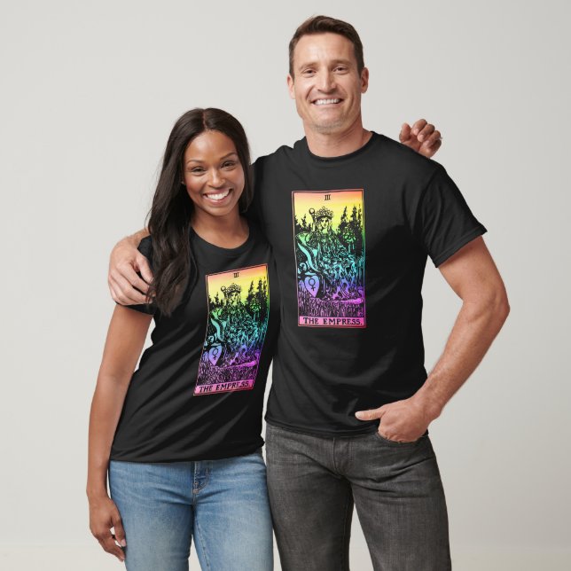The (Rainbow) Empress RWS Tarot Card T-Shirt (Unisex)