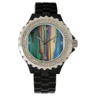 The Rainbow Eucalyptus Tree Rhinestone Watch