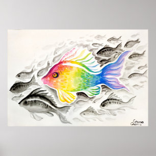 The rainbow fish poster