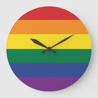The Rainbow Flag Large Clock