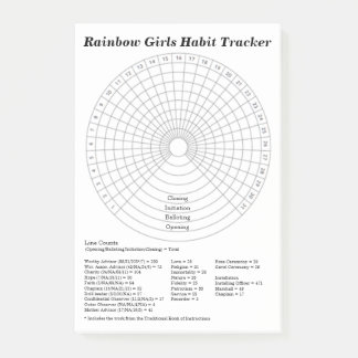 The Rainbow Girls Habit Tracker Post-it Notes