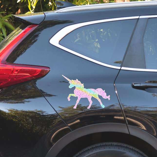 200mm (20cm) Regenbogen Glitter Sparkle Eigener Name Text Personal Car