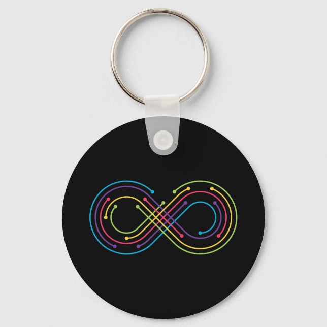 The rainbow infinity can symbolize anything it mea key ring (Front)