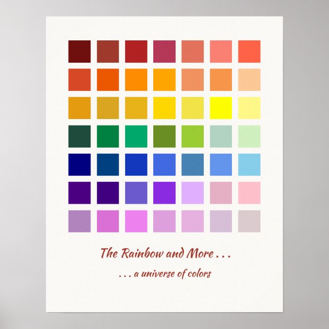 The Rainbow & More, a universe of colours 49 shade Poster (Front)