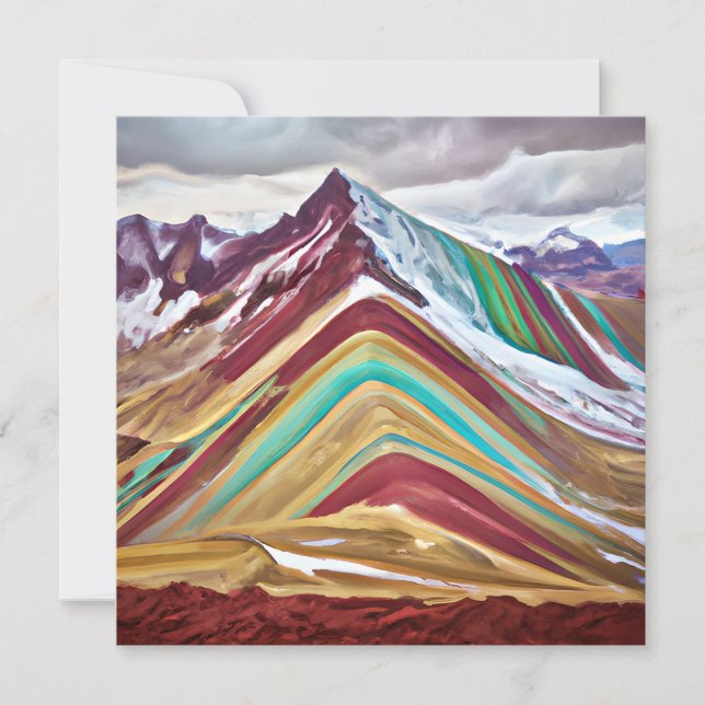The Rainbow Mountains, also known as Montañas de S Card (Front)