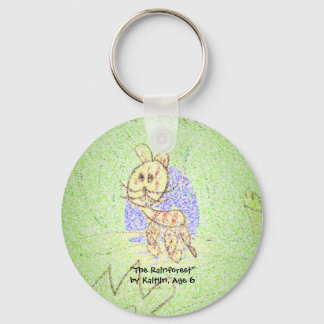 "The Rainforest" by Kaitlin, Age 6 Key Ring