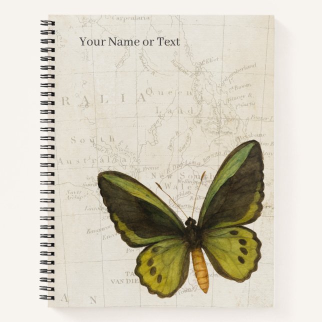 The Rainforest Titan – Vintage Cairns Birdwing Notebook (Front)