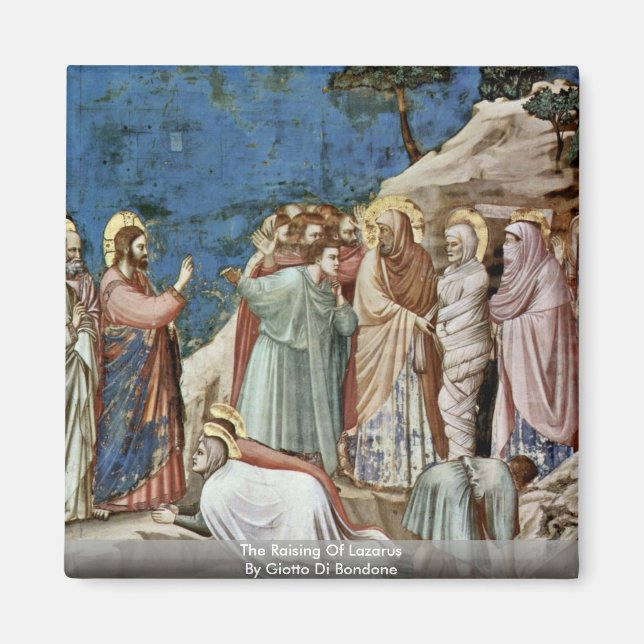 The Raising Of Lazarus By Giotto Di Bondone Magnet (Front)