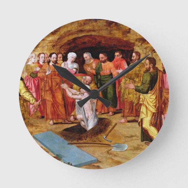 The Raising of Lazarus Round Clock (Front)