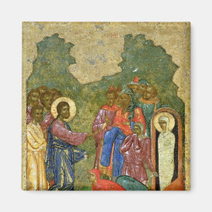 The Raising of Lazarus, Russian icon Magnet