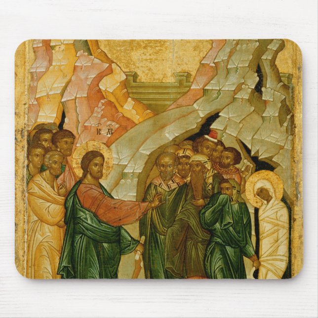 The Raising of Lazarus, Russian icon Mouse Mat (Front)