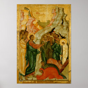 The Raising of Lazarus, Russian icon Poster