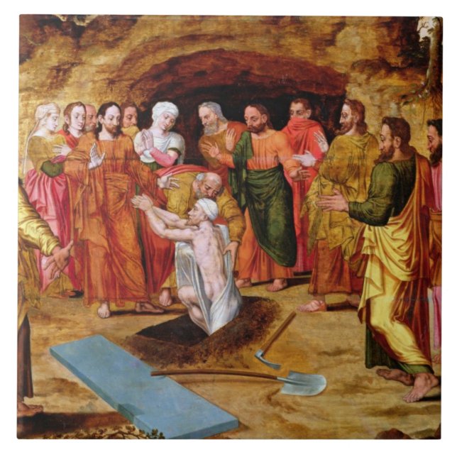 The Raising of Lazarus Tile (Front)