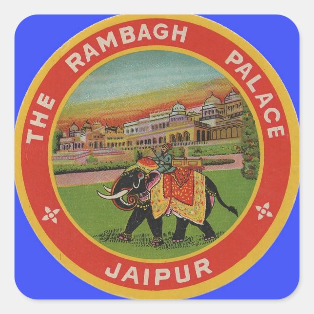 The Rambagh Palace Hotel - Jaipur India - Travel Square Sticker (Front)