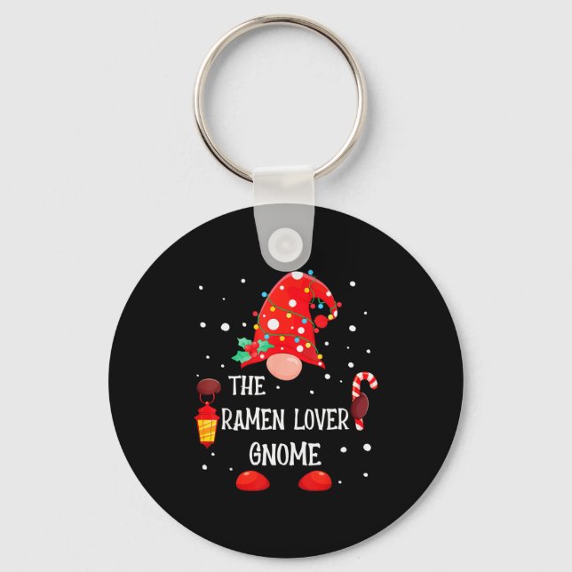 The Ramen Lover Gnome Matching Family Christmas Gn Key Ring (Front)