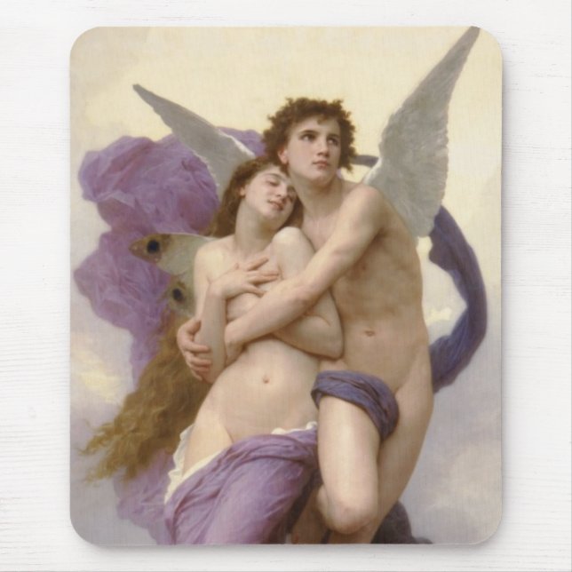 The Rapture of Psyche by William Bouguereau Mouse Mat (Front)