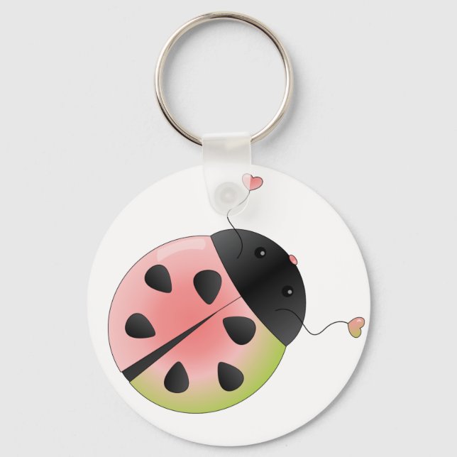 The Rare Watermelon Ladybug Key Ring (Front)