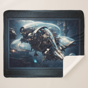 The Raspian Dynamorph Drone AI Art by Xzendor7 Sherpa Blanket