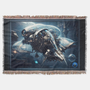 The Raspian Dynamorph Drone AI Art by Xzendor7 Throw Blanket