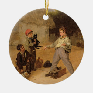 The Rat Trap (oil on panel) Ceramic Tree Decoration