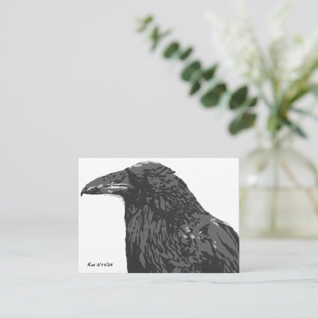 The Raven Bookmarks Card (Standing Front)