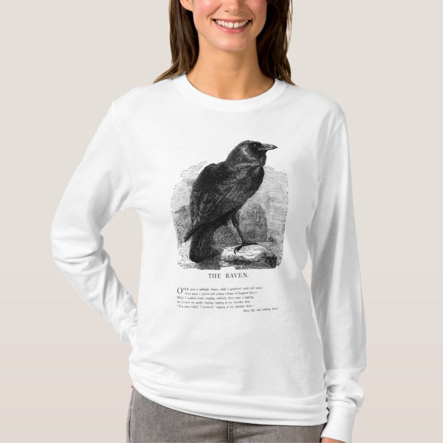 The Raven by Edgar Allen Poe T-Shirt (Front)