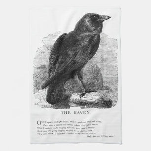 The Raven by Edgar Allen Poe Tea Towel