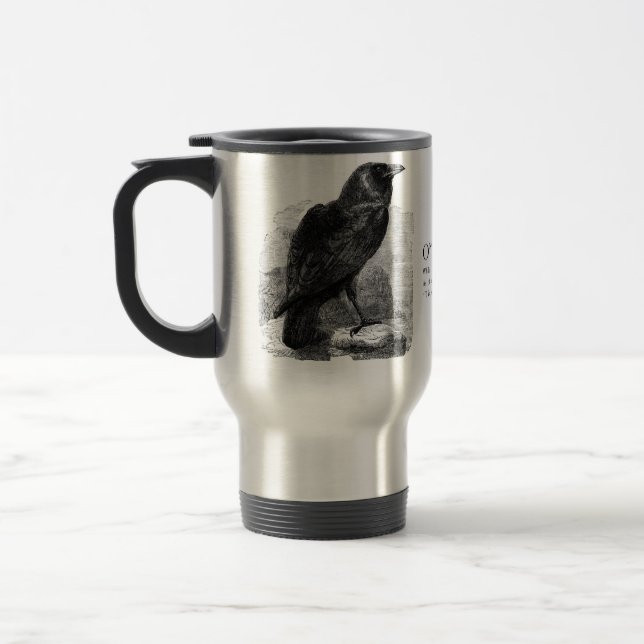 The Raven by Edgar Allen Poe Travel Mug (Left)