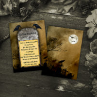 The Raven Cemetery Spooky Tombstone Halloween